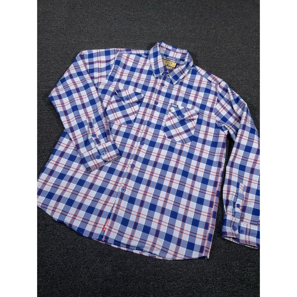 Dixxon Flannel Shirt Mens XL Blue Red Plaid Gilmore 13 Happy Gilmore Movie